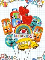 9pcs Homecoming ballloon and start the school season aluminum foil balloon for school seasonclassroom party decoration