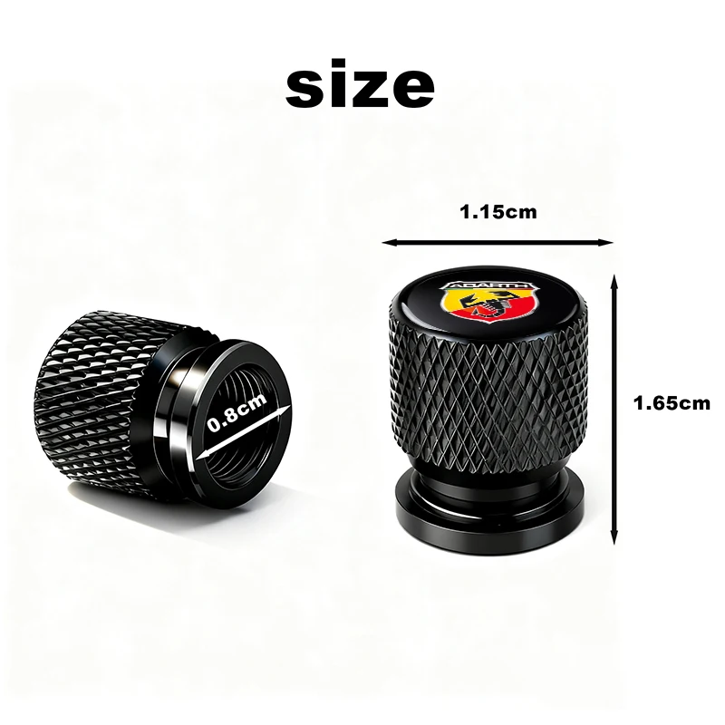 Car Wheel Tire Valve Caps Air Stem Covers Accessories  For Abarth FIAT Punto 500 Tipo Stilo Palio Bravo Doblo Panda Ducato