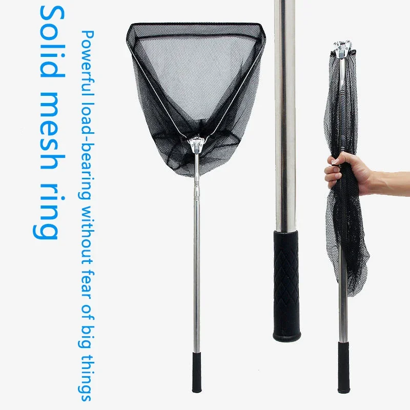 Folding Fishing Telescopic Hand Fishing Rod Net Bag Full Set of Fishing Net Black Hole Fishings Supplies and Equipment