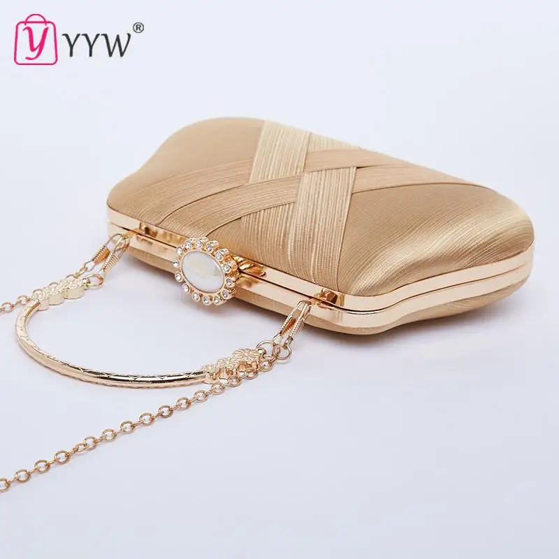 Elegant Women Evening Bags Day Clutches Silk Hard-Surface Bag Handbags Fashion Party Clutches Ladies Wedding Bag Bolsa Feminina