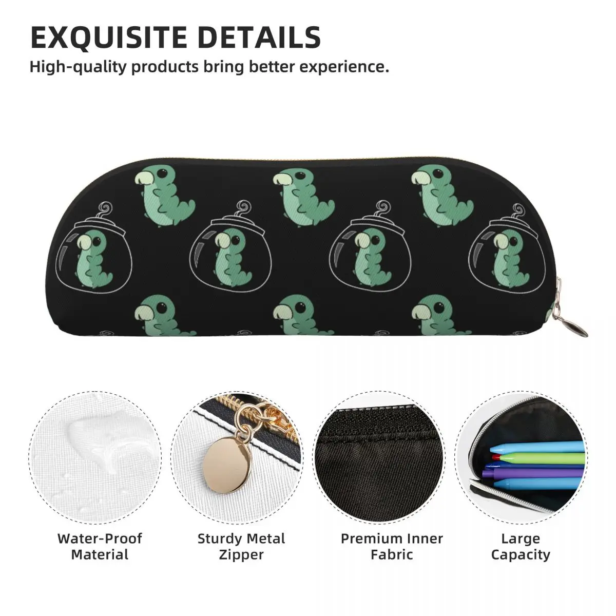 Hollow Knight Grub Pattern Pencil Case Pen Holder Storage Stationery Supplies Large Capacity Pen Box Pencil Bag for Students