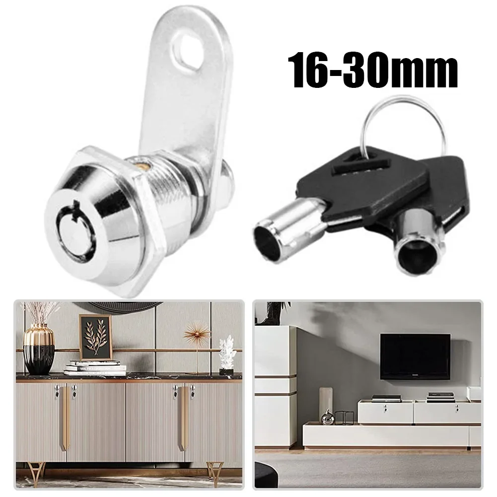 RV Storage Locks Cabinet Lock With Keys 16-30mm Tubular Cam Lock Door Cabinet Mailbox Drawer Cupboard Box Lock
