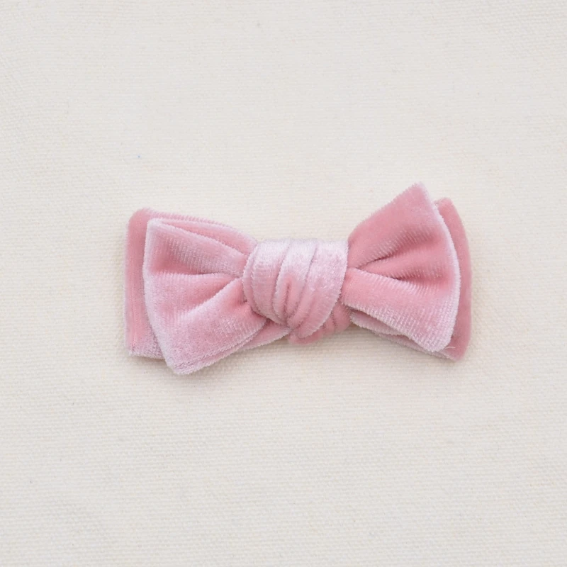 15Pcs/Lot  3Inch Velvet Baby Hair Bow Clips Bowknot Toddler Girl Barrette Infant Hair Accessory