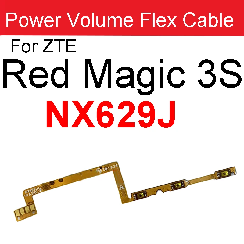 Power Volume Flex Cable For ZTE Nubia Red Magic 3 3S NX629J 5S 5G NX659J 6 6Pro 6S NX669J 7 NX679J 7 Pro NX709J 7S Pro NX709S