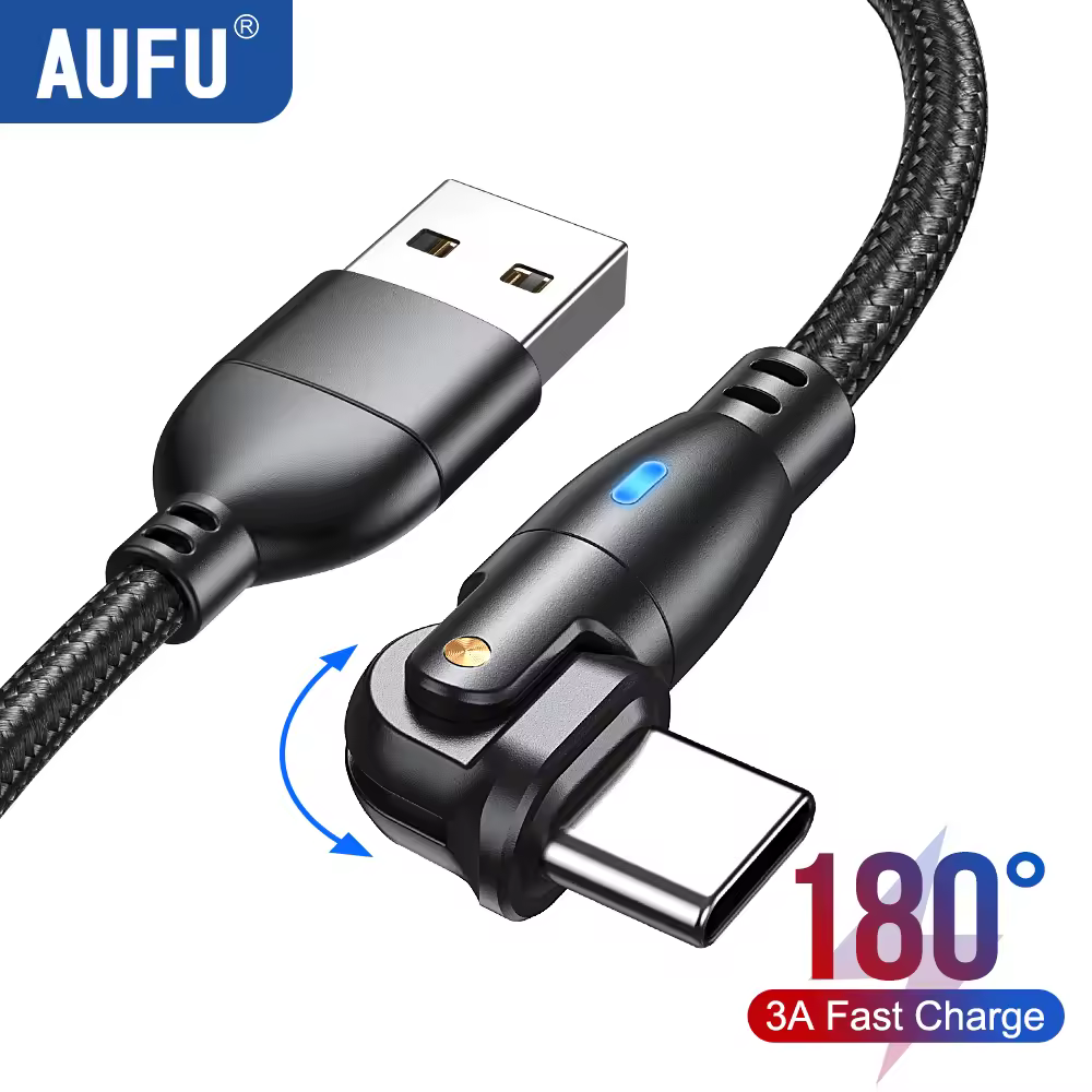 USB-кабель AUFU Type C для Huawei Xiaomi 13 Pro 3A, кабель для быстрой зарядки, кабель для передачи данных Type-C для Samsung Poco Redmi Note 12