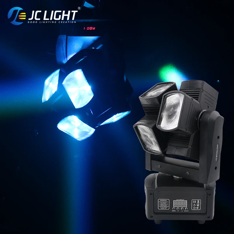 JC Light China Professional Lighting Rgbw 4in1 8pcs 10w Led Hot Wheel Sharpy Beam Moving Head Stage Lights For Night Club Light