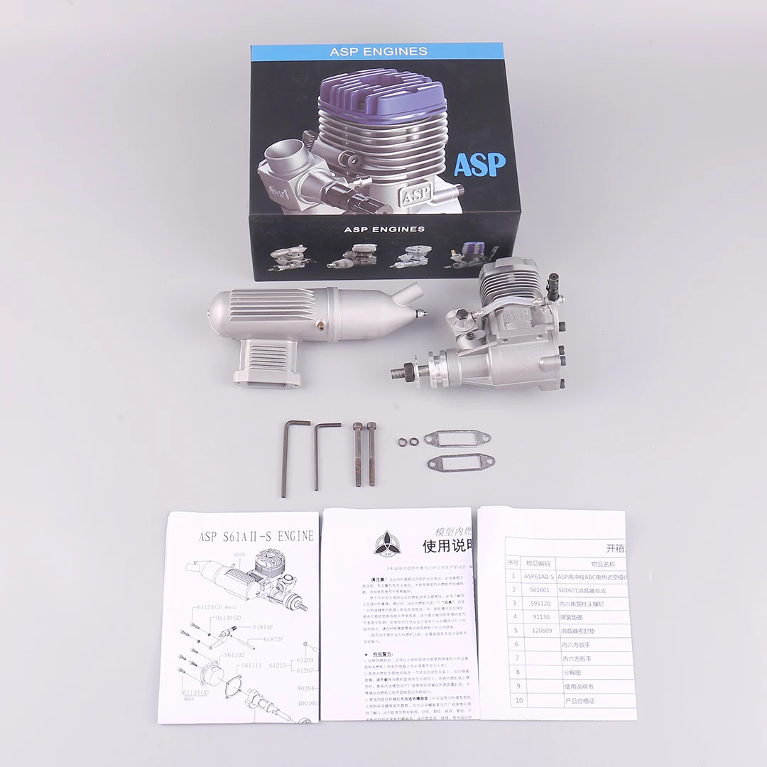 Original ASP S61A/S61AII 61 Scale 9.95cc Two Stroke Methanol Nitro Engine Motor for RC Model Fixed Wing Aircraft Airplane - view 2