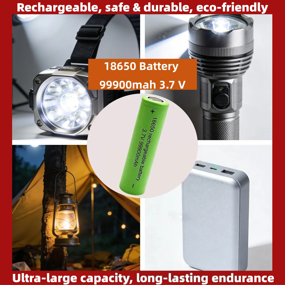 2026 NEW Original 18650 Battery 99900mah 3.7 V Lithium Rechargeable Battery For Flashlight Batteries Toy/electrical Charging