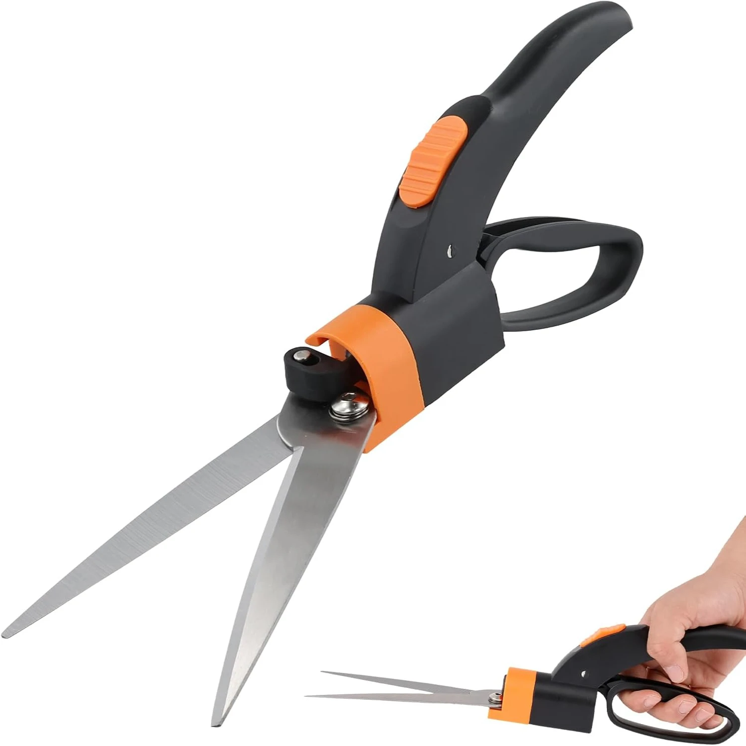 

Grass Shears Ultra- Grass with Swivel Blades Hand Grass Shear Stainless Steel Hand Lawn Scissors Multifunction Gardening Shea