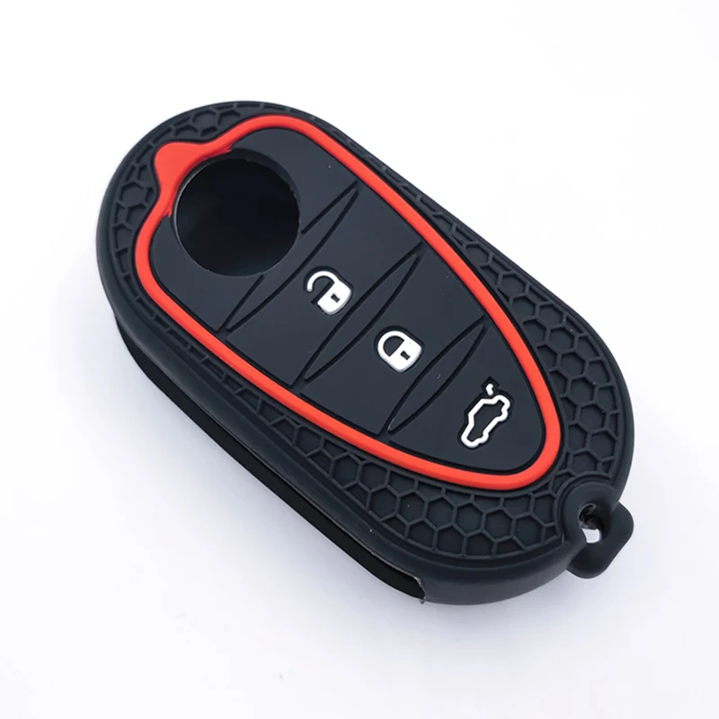 حافظة غطاء مفتاح من السيليكون لسيارة ألفا روميو جيوليتا أسطورة جونيور 4C روميو ميتو أسطورة 159 GTO GTA ملحقات سيارة التحكم عن بعد #3