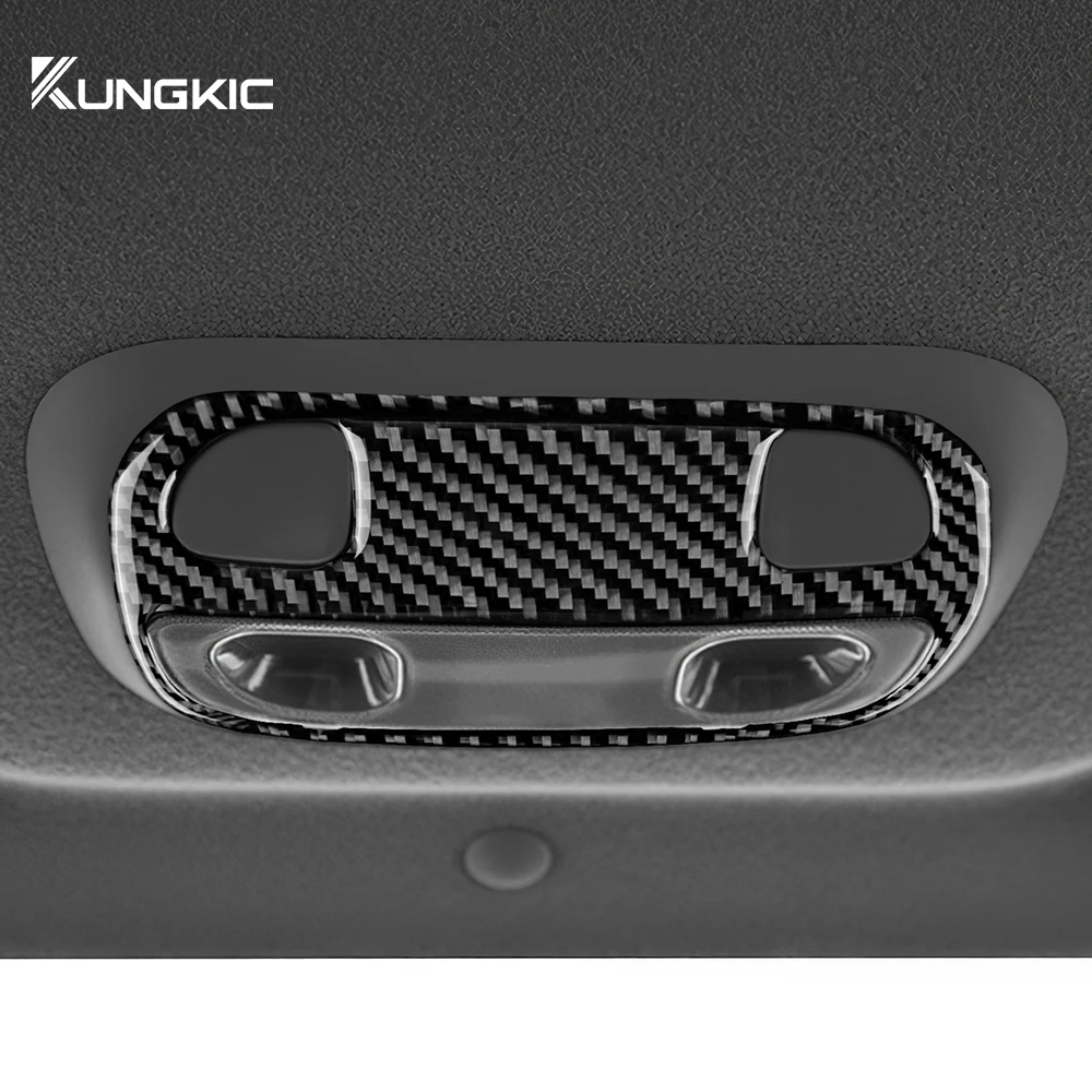 

Car Front Overhead Console Reading Light Frame Trim Real Carbon Fiber Sticker for Subaru Impreza 2009-2011 Interior Accessories