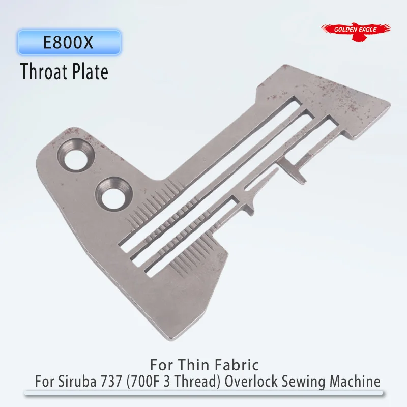 E800X Throat Plate Fit For Siruba 737 (700F 3 Thread) Overlock Sewing Machine Parts Needle Plate Special For Thin Fabric
