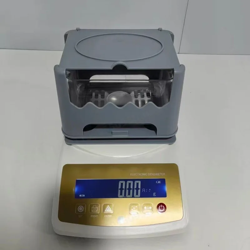 1200g 0.01g Precision Precious Metal Density Tester for Gold Silver Platinum K Gold Purity Testing with Printer