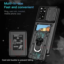 ShockProof Case For Xiaomi Redmi Note 15 14 13 12 11 10 9 8 Pro Plus 5G 4G 12S 11S 10S 9S 12C 13C Slide Window Magnet Case Cover