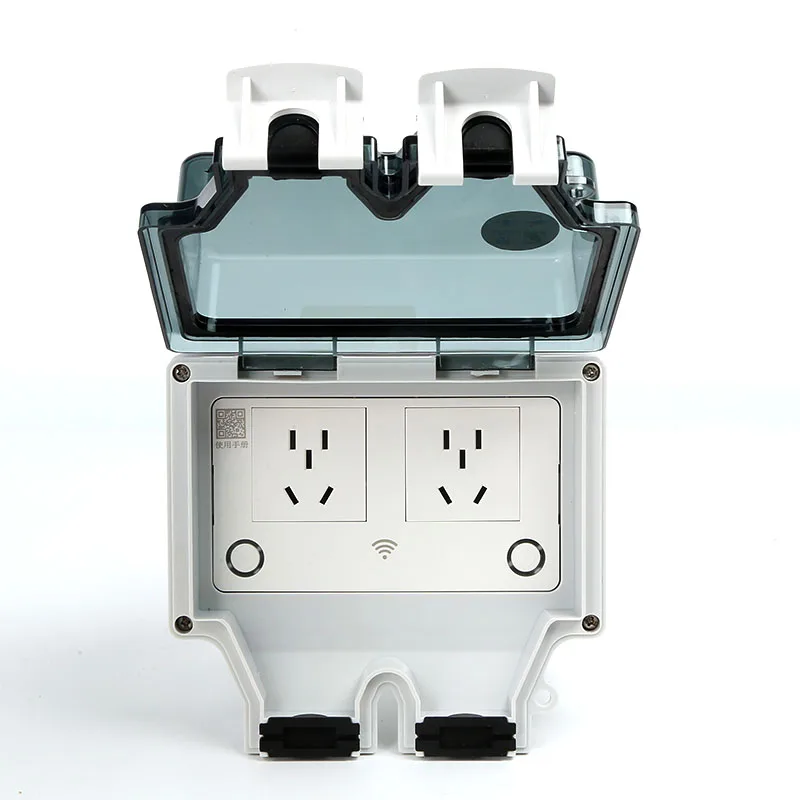 Smart Plug Outdoor, WiFi Waterproof Weatherproof Switch, UK/EU Plug, Remote & Voice Control, Timer, Works with Alexa/Google Home