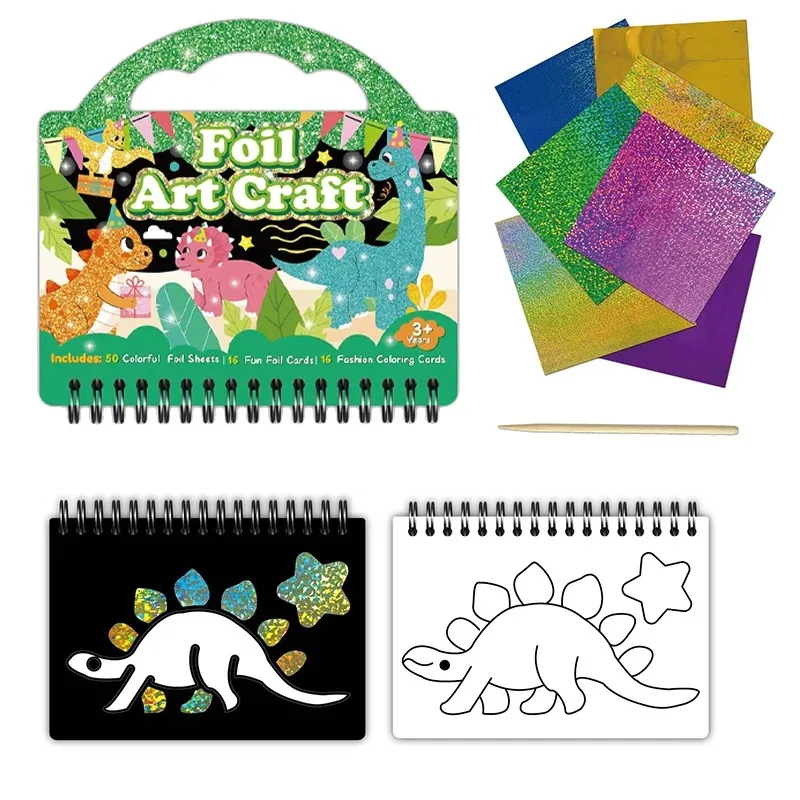 

Детский фольги, набор для рукоделия, Монтессори, игрушка для рисования, книжка-раскраска с животными, сделай сам, креативные поделки, игрушка для ребенка