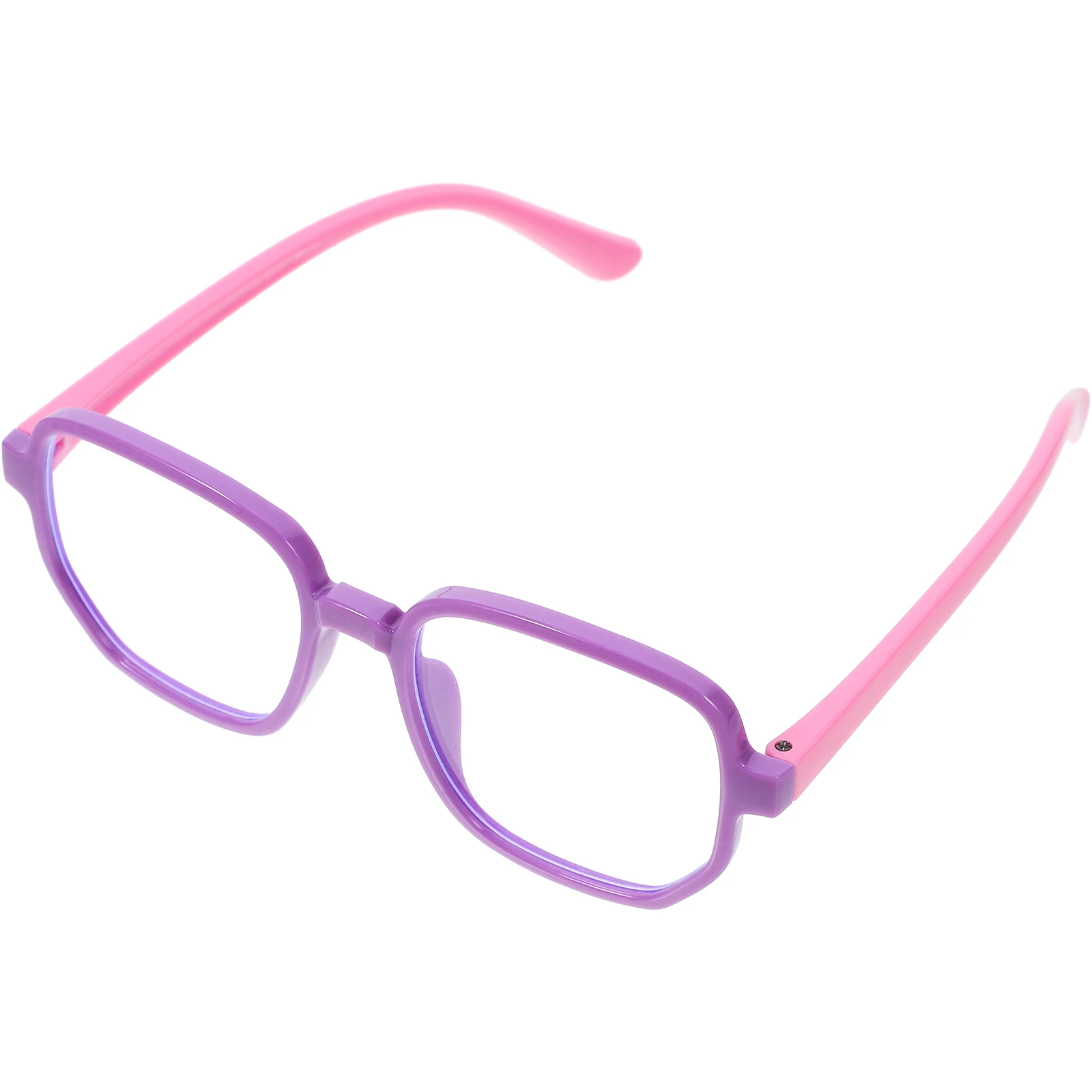 

Silicone Kids Blue Light Blocking Glasses Purple Frame Pink Legs Durable Lightweight Reading Eyeglasses Anti Radiation Computer