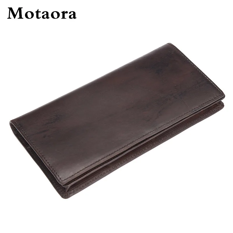 

MOTAORA Genuine Leather Wallet for Men, Handcrafted Money Clip Card Holder with RFID Blocking, Slim Bifold Front Pocket Purse
