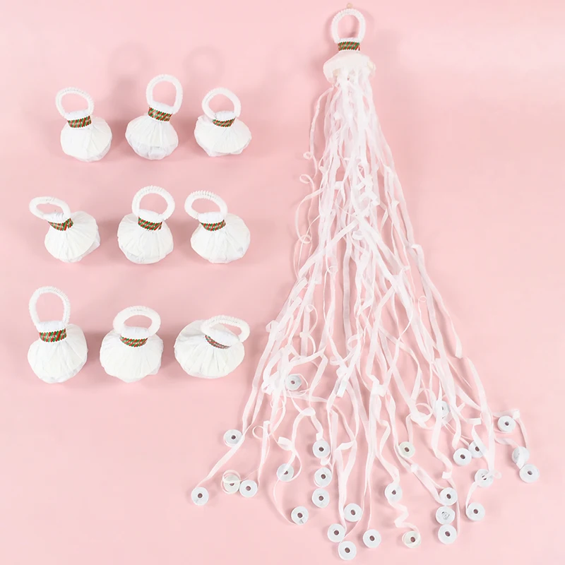 White Spider Silk Hand Throwing Ribbons Stage Streamers Outdoor Engagement Birthday Celebration Party Decor Atmosphere Props