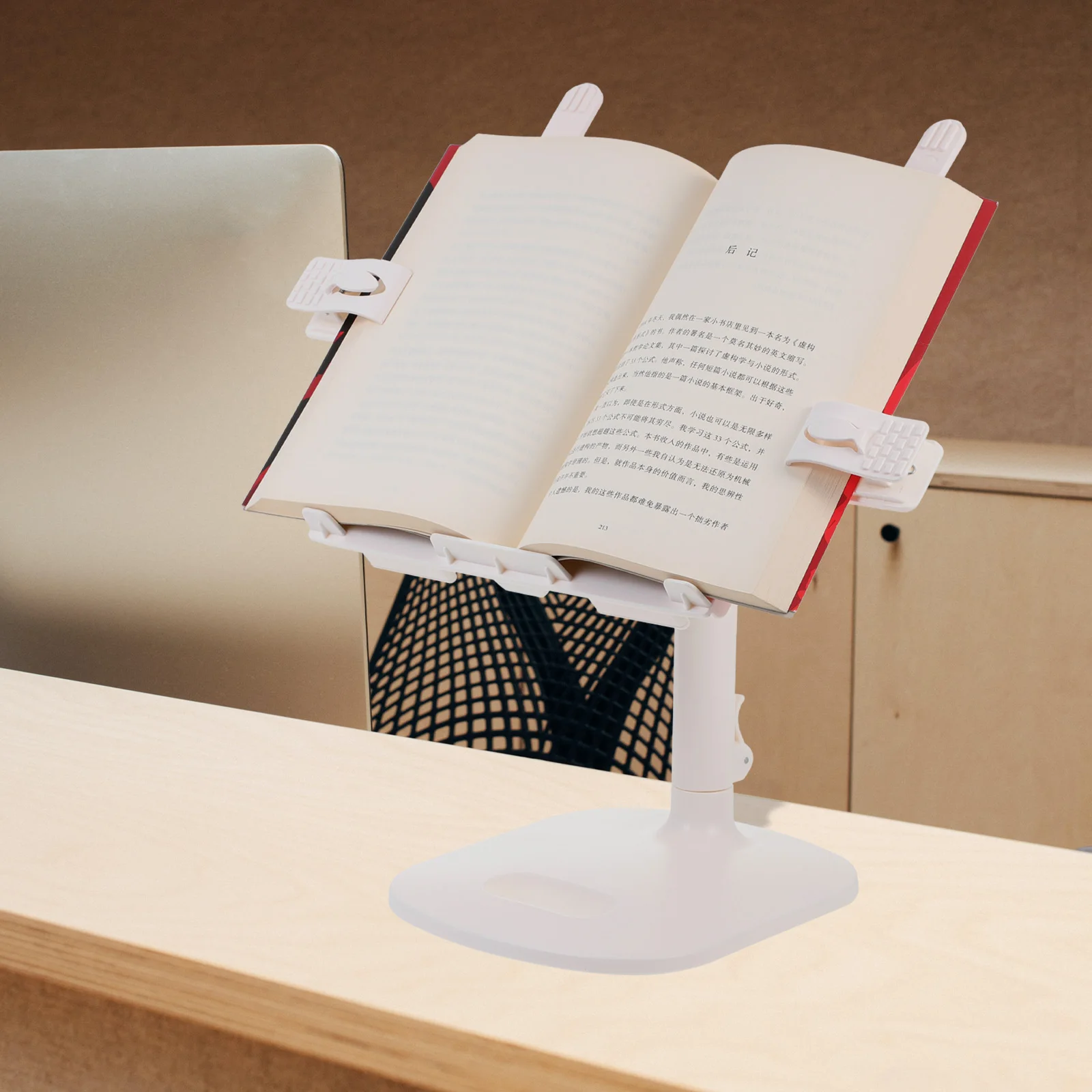 

Portable Reading Bookshelf Desktop Stand ABS Material Multi Functional Compact Size Student Learning Rack Book Holder