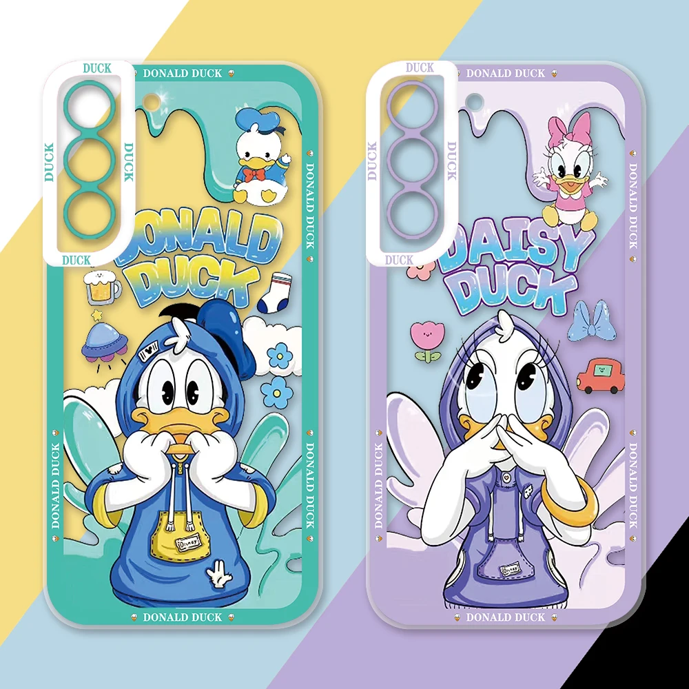 Cartoon D-Donald Duck Phone Case For Samsung Galaxy S24 S23 S22 S21 S20 FE Ultra 5G S10 A11 A10S A10 A03 A02 Note10 Plus Cover