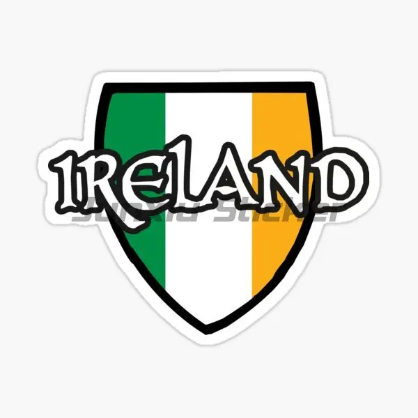 Creative Ireland Irish Flag Map Four Leaf Clover Stickers Wall Room Decoration Accessories Laptop Moto Truck Window Car Decal