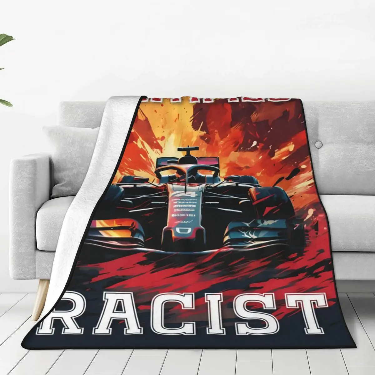 Comfortable Certified Racist Blanket Accessories Room Decorative Throw Blanket Ultra-Soft Flannel for Bedroom