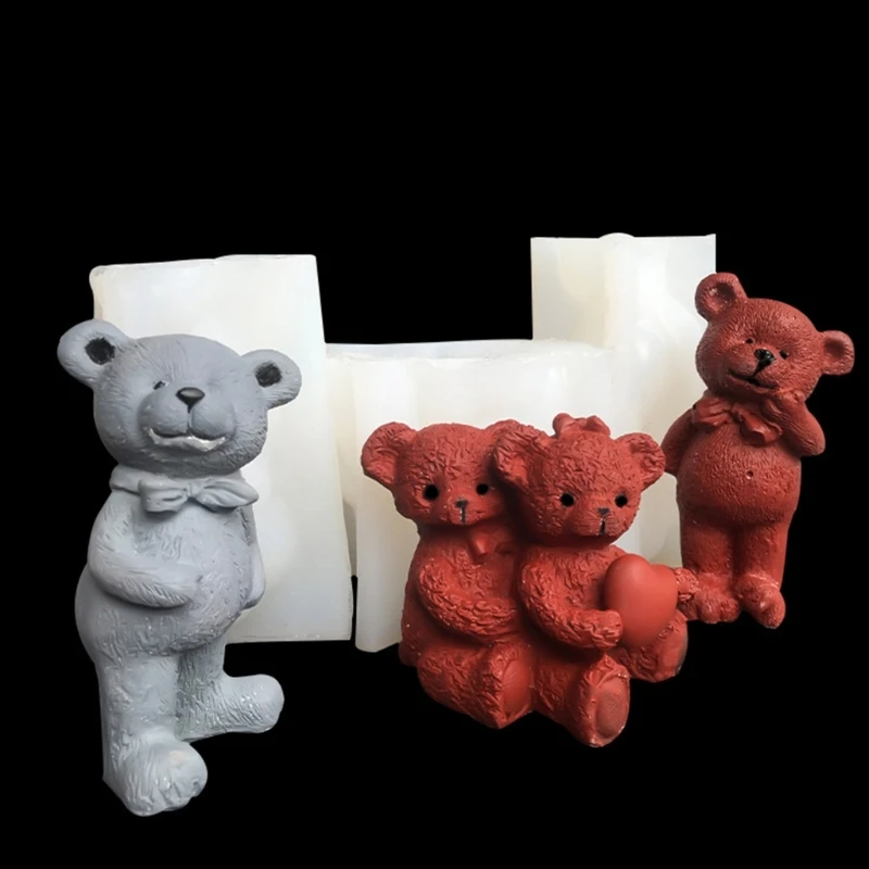 Love Bear Siliconen Mal voor het maken kaarsen, Aromatherapie Kaars Hars Mold Dropsale