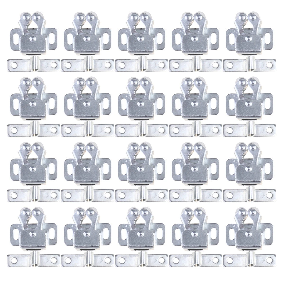 

20 Pcs Door Clip Cabinet Latch Toggle Short Feet Latches Closet Ball Catch Catcher