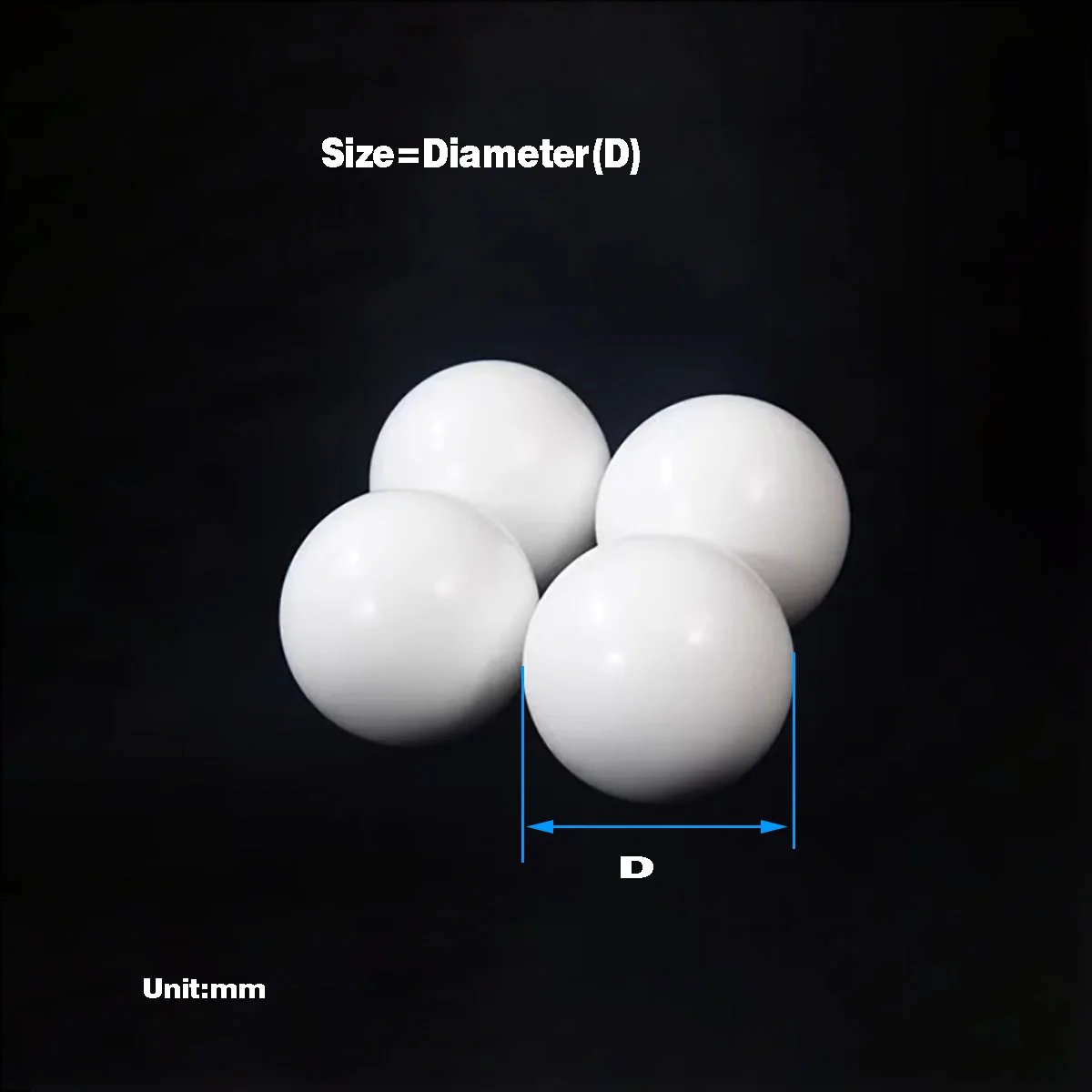 

White Continuous PTFE Ball / Plastic Ball, Diaphragm Pump / F4 Ball, Insulated, Corrosion-Resistant, Sealed 3-70mm