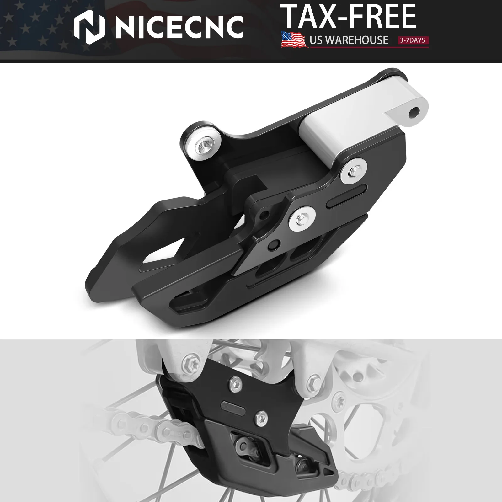 دليل سلسلة الدراجات النارية NICECNC لـ KTM 690 إندورو R 690 SMC R 2008-2022 لـ Husqvarna 701 إندورو R 701 Supermoto 2016-2022