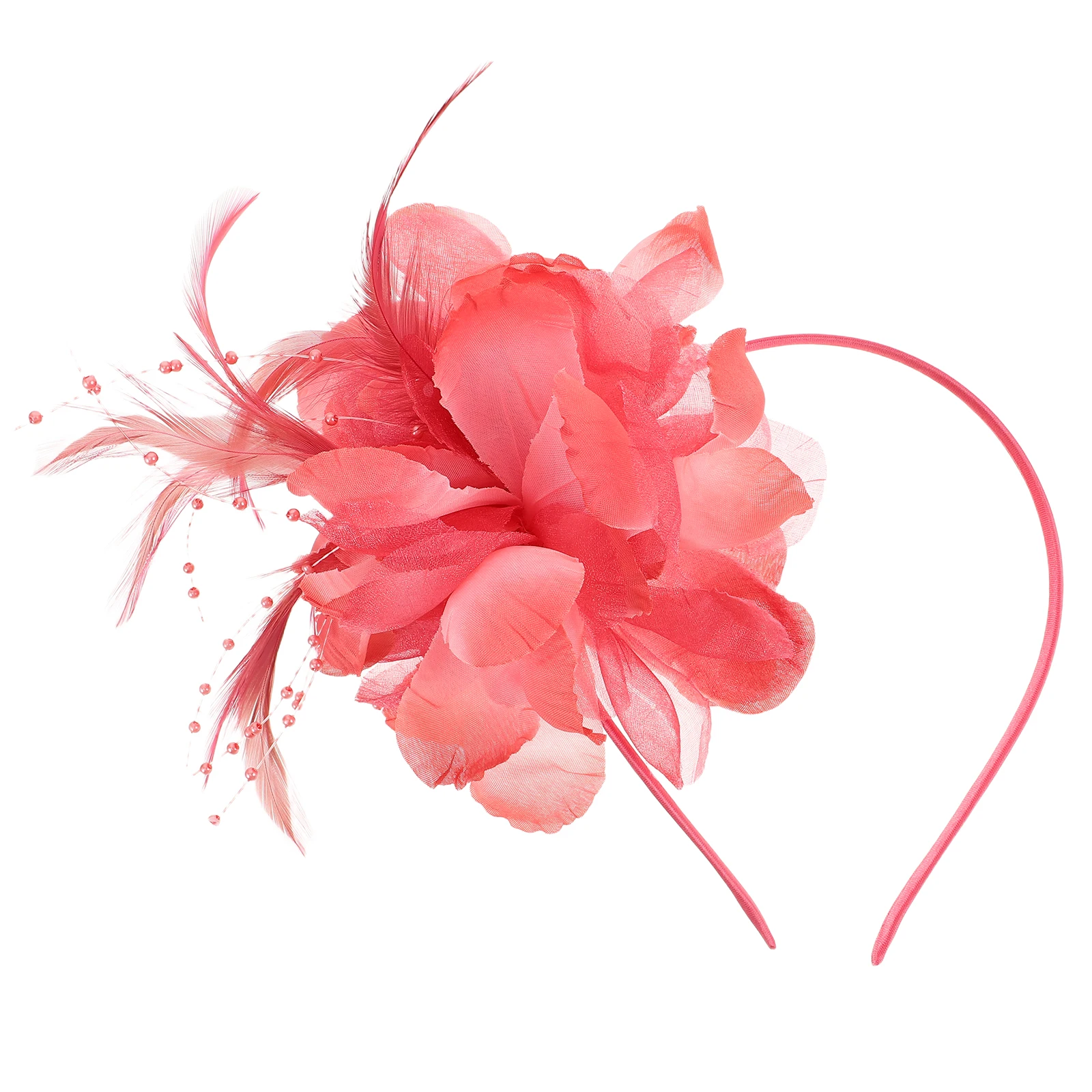 

Headdress Plume Floral Headpiece Wedding Accessories Brides Hair Jewelry Bridal Headwear Lightweight Design Versatile