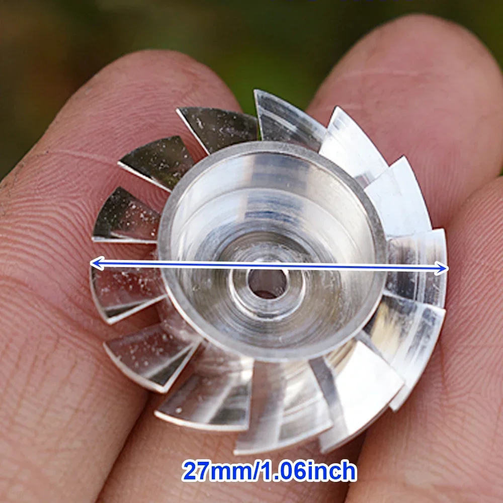 Durable Hair Dryer Parts 27mm Aluminum Fan Blade Impeller CNC Machined High Precision Aluminium Impeller Repair Accessory 1PC