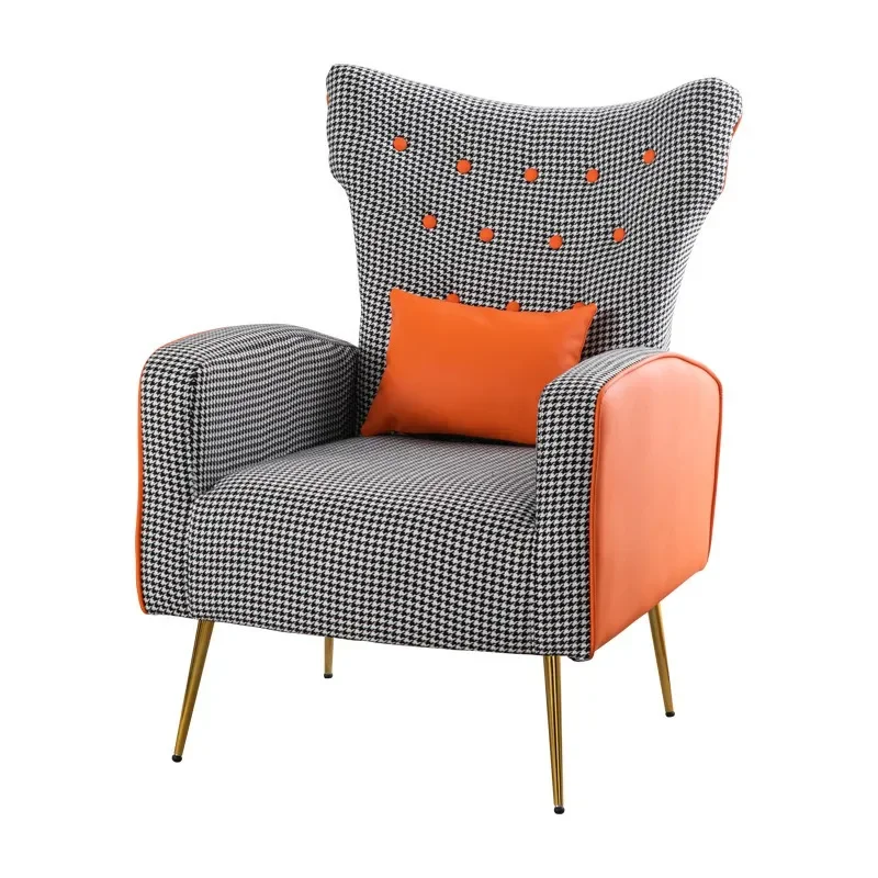 

Single sofa thousand bird grid Nordic modern light luxury apartment tiger chair