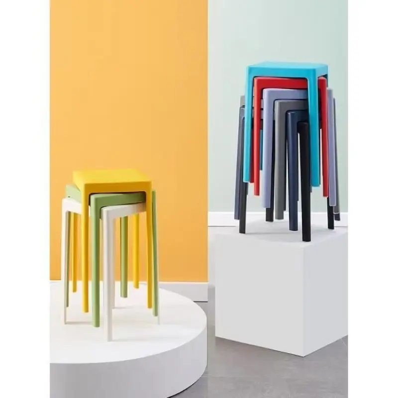 

Утолщенная штабелируемая квадратная скамья, современная простая высокая скамья