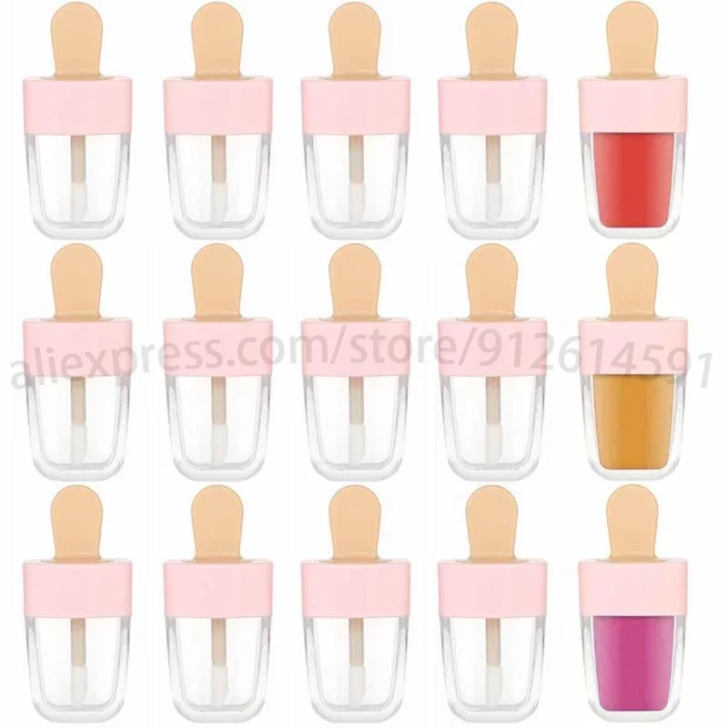 100pcs 8ML lip gloss Tubes Empty Lipstick Tube Lip Balm Soft lipgloss Tube Makeup Squeeze Clear Lip Gloss Container