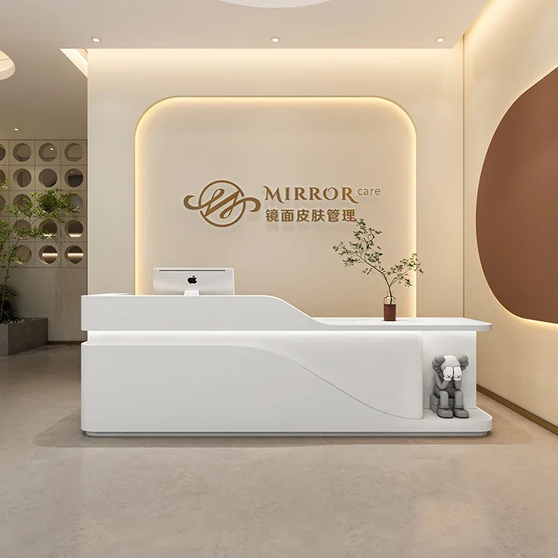 

Conference Modern Reception Desk Checkout Register Store Office Reception Desk Standing Advisory Comptoir Caisse Salon Furniture