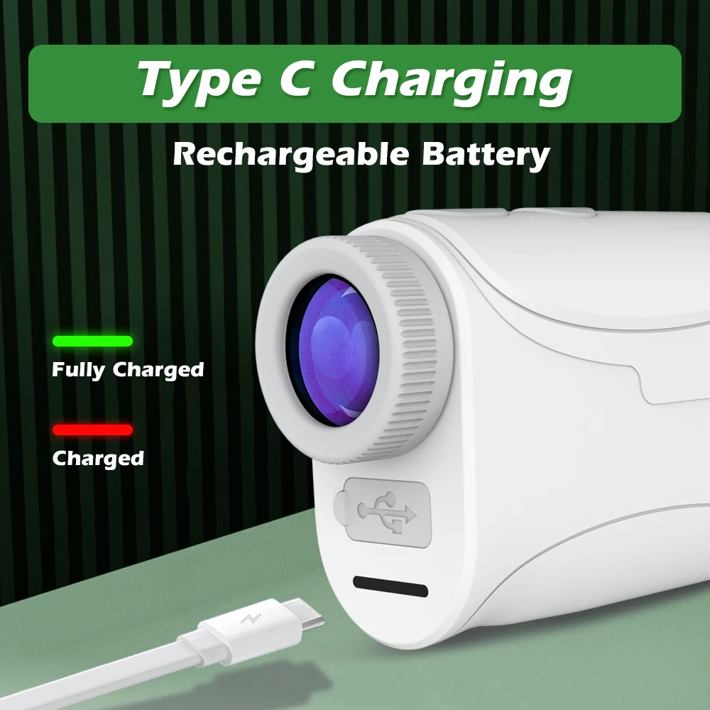 Nohawk 1300 Yards Golf Rangefinder with Slope Compensation Range Finder with Flag Locking Vibration 6X Magnification Monocular