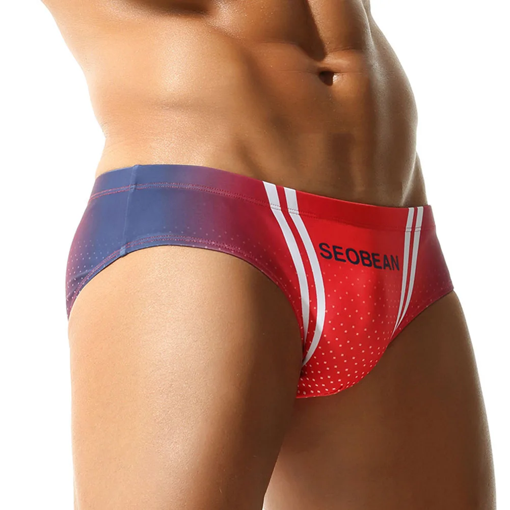 

1pc Men Swim Quick Dry Briefs Bathing Suit Diving Swimsuit Briefs Beach Shorts Wear Men's Surfing Shorts Sports Surf Wear