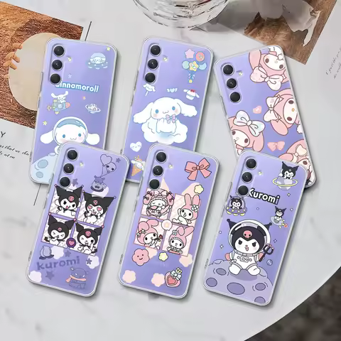Cinnamoroll My Melody Case for Samsung Galaxy A15 A54 A21s A51 A13 A31 A52 A14 A35 A12 A23 A33 A55 A71 A22 A24 TPU Phone Cover