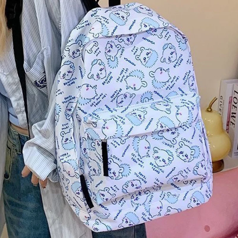 Chiikawa Printing Backpack Cartoon Large Capacity New Cute Girl Anime Large Capacity Female Backpack Lightweight Waterproof