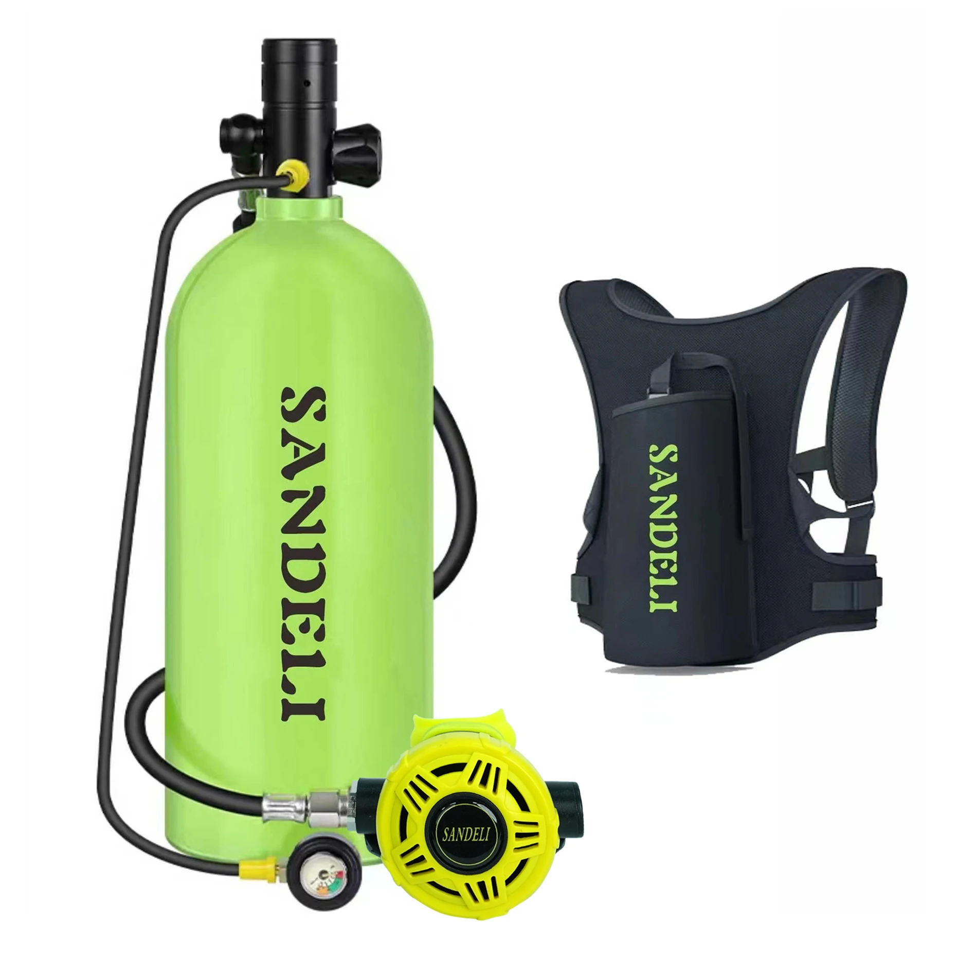 Manufacturer-made 4-liter Scuba Tank Regulator with Full-Face Mask, Lasts 40-50 Minutes of Diving Equipment view 2