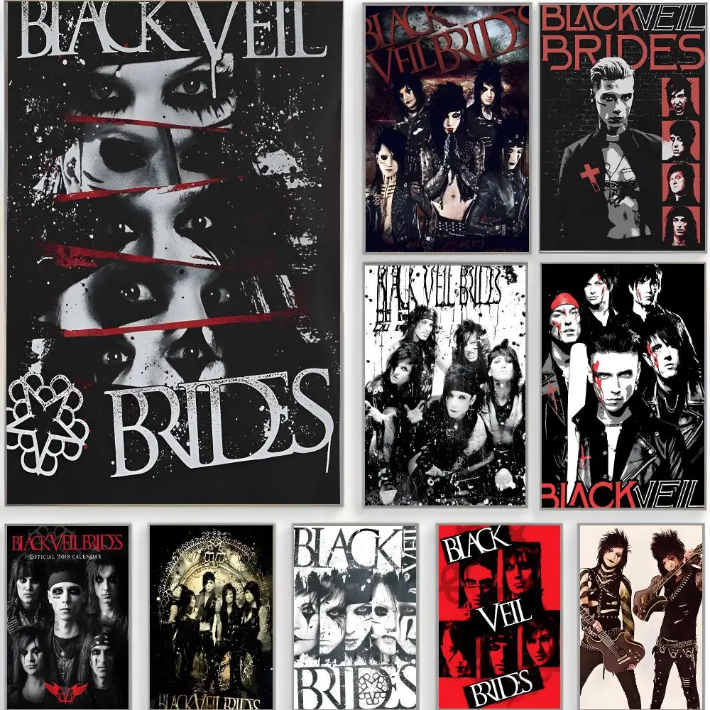 rock band b-black veil brides Poster Classic Wall Art  Home Decor  Peel and Stick Unframed