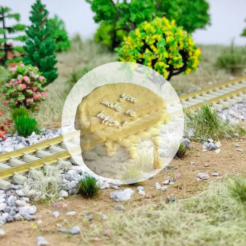 [GT] 120 pçs/caixa mini materiais de vegetação diy ferroviário mesa areia gramado layout kit 8mm grama cluster cena modelo diorama acessório