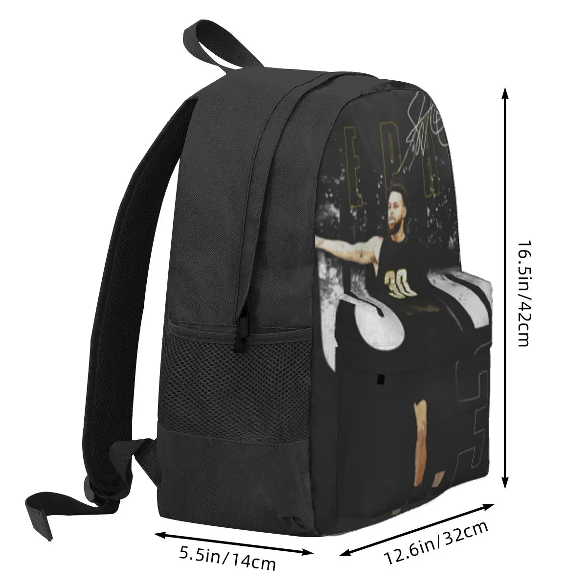 Steph Curry Golden State Dissolve Student Backpack School Bag Hiking Travel Daypack for Boys Girls Bookbag Shoulder Bags