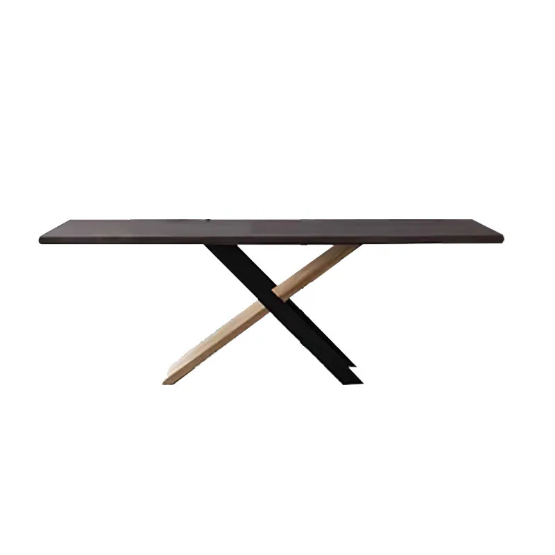 Solid wood dining table, household modern simple log dining table, dining table