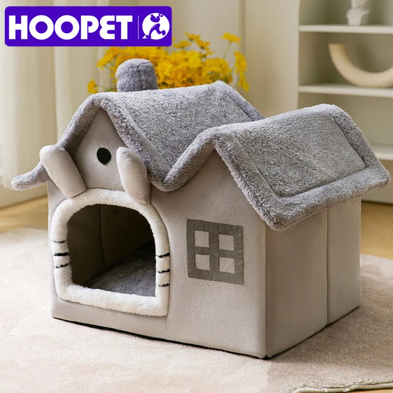 HOOPET VIP Link Pet House Foldable Cat Sleep Dog Kennel Removable Warm Nest Enclosed Tents Cave Sofa Pet Supplies