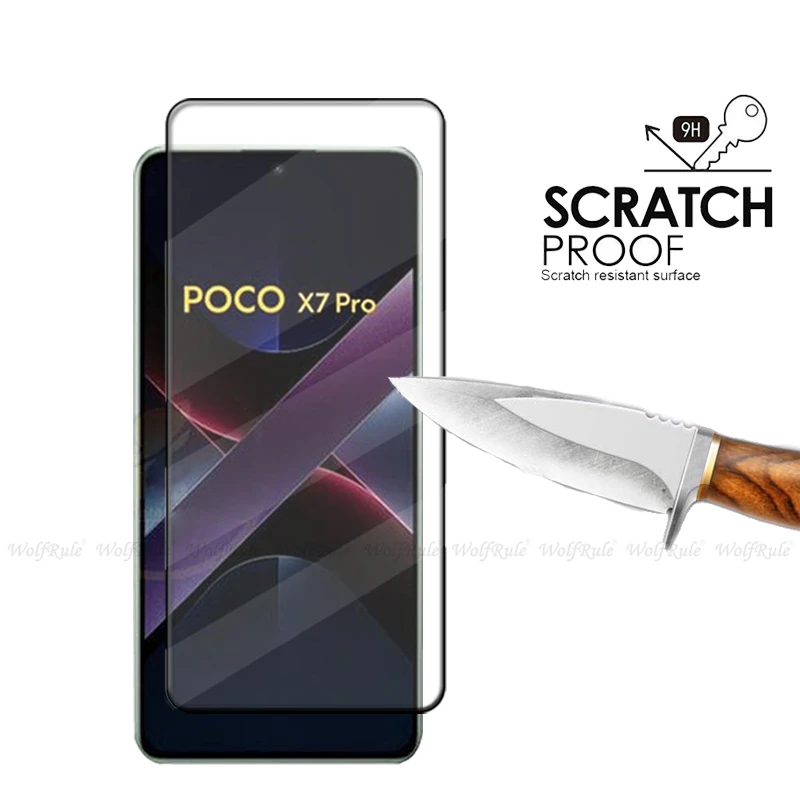 4pcs For Poco X7 Pro For Glass Poco X7 Pro Screen Protector Full Cover Glue Glue Protective Tempered Glass Xiaomi Poco X7 X6 Pro