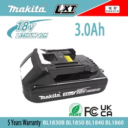 New original  Makita battery, replaced with Makita electric tool BL1860 BL1850B BL1850 BL1840 BL1830 rechargeable batt 18V 9.0Ah