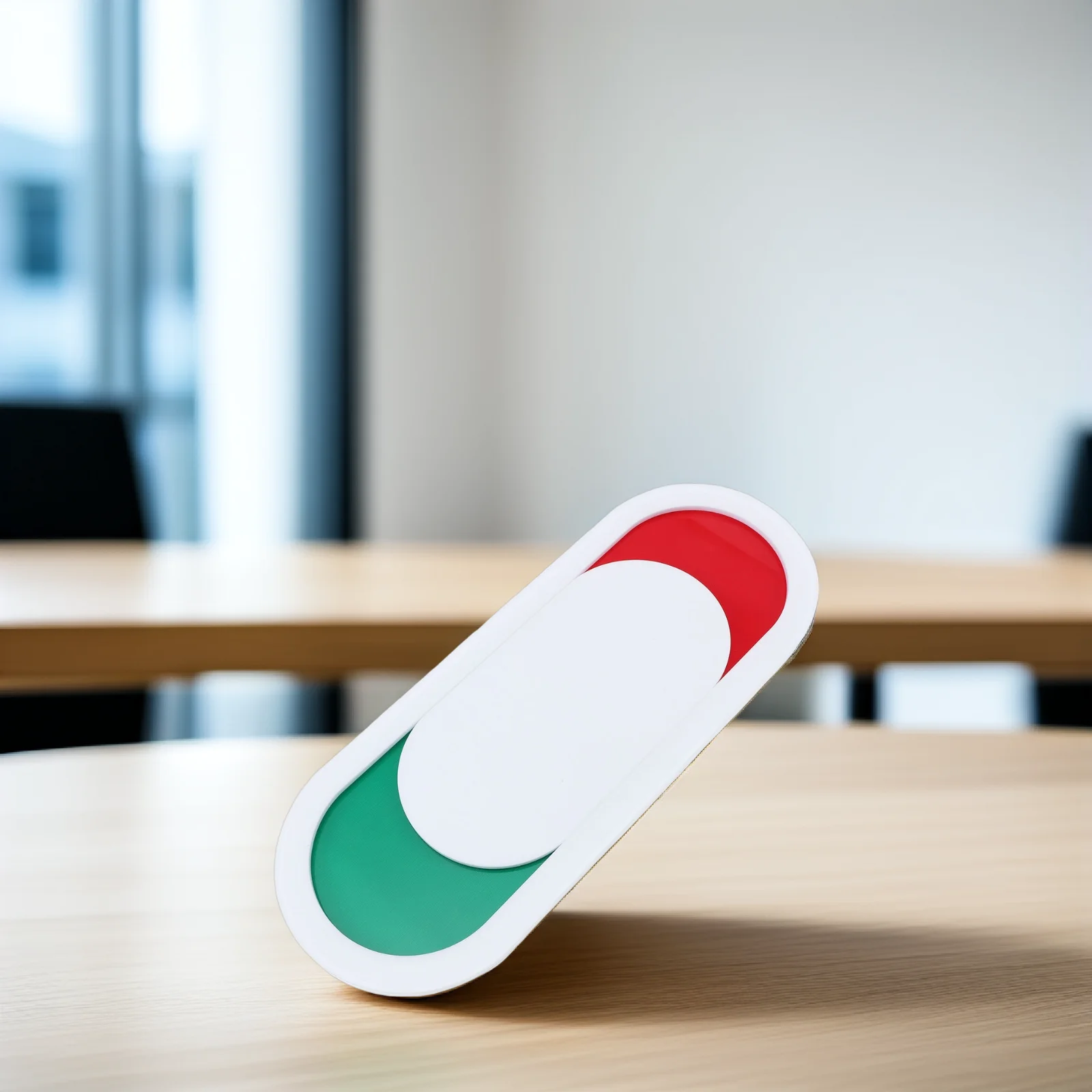 Vacant Occupied Privacy Slider Sign 10Cm X 4Cm Red Green Blank Surface Organic Glass Strong Adhesive for Therapist Session Room